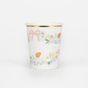 Elegant Floral Party Cups