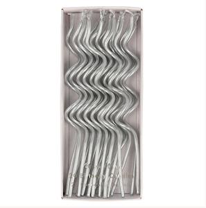 Swirly Birthday Candles - Silver