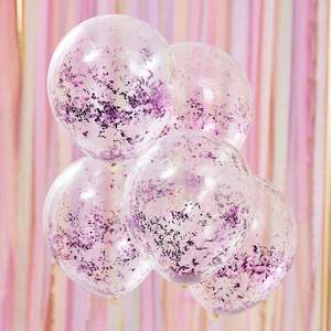 Shredded Confetti Balloons - Lilac