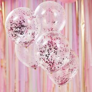 Shredded Confetti Balloons - Pink