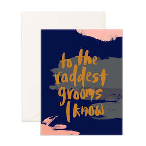 Raddest Grooms Greeting Card