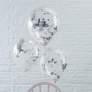 Confetti Balloons - Silver