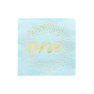 Blue Onederland Cocktail Napkins