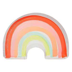 Rainbow Paper Plates Large