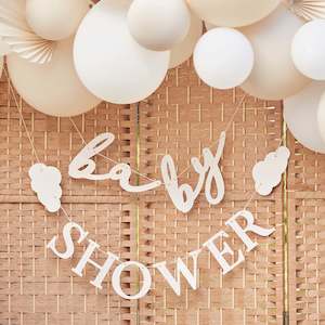 Clouds Baby Shower Bunting - Hello Baby