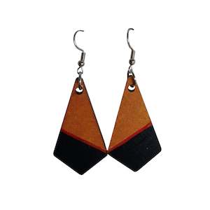 Two Tone Kite Earrings - colour bottom