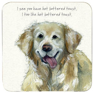 Little Dog Laughed Single Coaster - Buttered Toast