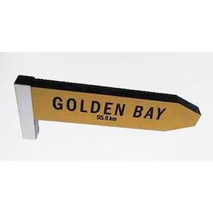 Gift: Golden Bay - AA Road Sign Fridge Magnet