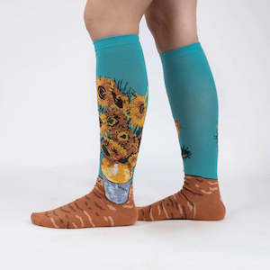 Van Gogh Sunflowers - Women's Knee Length Socks