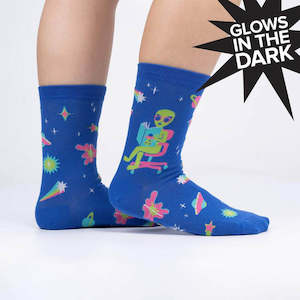 Intergalactic Reading List - Women's Crew Socks