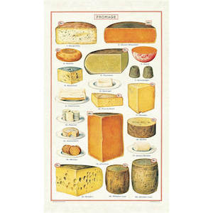 Gift: Cheese - Cavallini Print Tea Towel