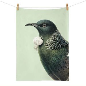 Hushed Green Tui Tea Towel