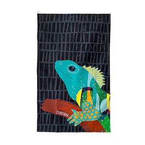 Bold & Bright Tuatara - Tea Towel