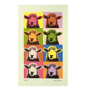 Pop Art Sheep Tea Towel