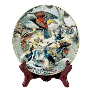 Gift: Birds of NZ Prestige - Porcelain Plate with Stand