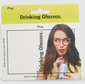 Gift: Silly Straw Drinking Glasses - Set of 2