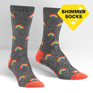 Gift: Glitter Over the Rainbow - Women's Crew Socks