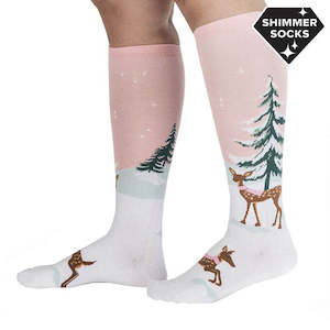 Doe-nt Forget Your Scarf - Women's Knee Length Socks