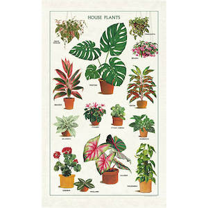 House Plants - Cavallini Print Tea Towel