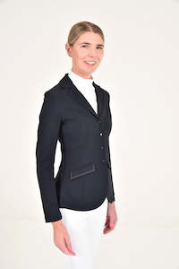 Womens Jackets: Zip Riding Jacket w Inserts - Navy