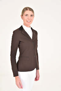 Womens Jackets: GP Zip Riding Jacket - Dark Chocolate