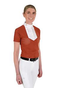 Perforated Short Sleeve Competition Shirt - Terracotta