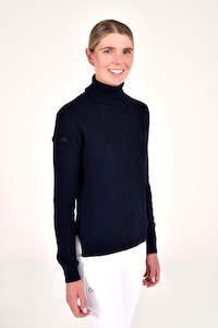 Merino Knit Turtleneck - Deep Sea Blue