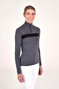 Tech Wool Half Zip Turtleneck - Iron Grey