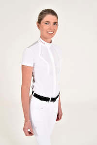 Sale Womens Competition Shirts: Revo Tech Knit Short Sleeve Competition Shirt - White