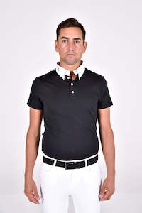 Men's Tech Pique Short Sleeve Comp Polo with Mesh - Grey