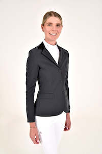 Womens Competition Jackets: GP Zip Riding Jacket - Dark Grey