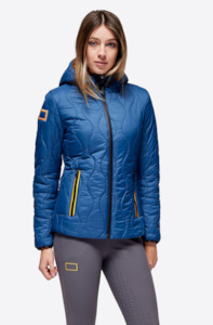 Nylon Hooded Puffer Jacket - Classic Blue