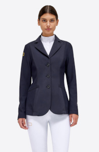 Jersey Mesh Riding Jacket - Navy w Gold Logo