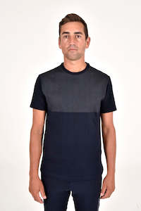 Mens Casual: Men's CT Stripe Logo Cotton T-Shirt - Navy