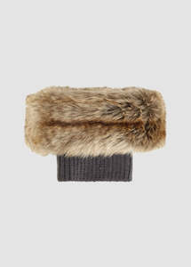 Dubarry Accessories: Glenfort Faux Fur Boot Cuff - Chinchilla