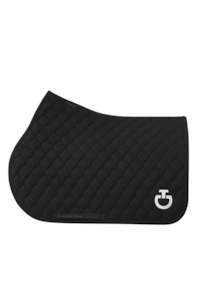 Ct Saddle Pads: Circular Quilt Jersey Jump Pad - Black