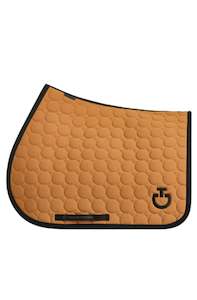 Ct Saddle Pads: Circle Quilted Jump Pad - Camel/Black