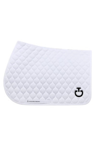 Ct Saddle Pads: Circular Quilt Jump Pad - White