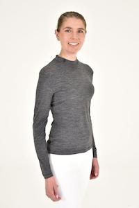 High Collar Lightweight Knit - Grey