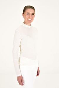 High Collar Lightweight Knit - White