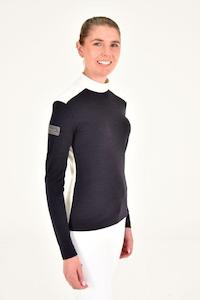 Tech Wool Training Turtleneck - Navy/Light Grey