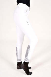 Womens High Rise Breeches: Revolution S High Waist Breeches - White