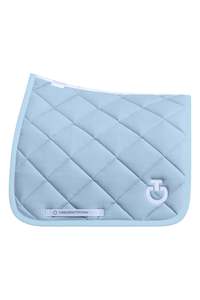 Diamond Quilted Jersey Dressage Saddle Pad - Blue Fog