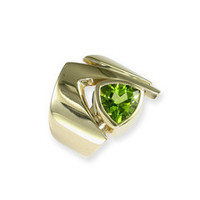 14ct Gold & Trilliant cut Peridot Ring Jens Hansen