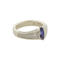 Marquise Tanzanite & Diamond Ring Design Jens Hansen