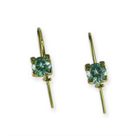 14ct Green Moissanite Hook Earrings Jens Hansen