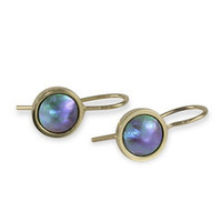 9ct Gold & Paua Pearl Earrings Jens Hansen