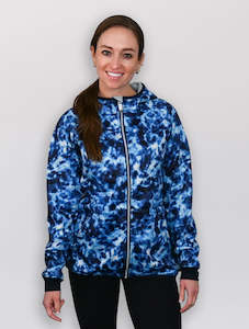 Clothing wholesaling: All-Weather Hoodie - Blue Tie Dye | Ladies