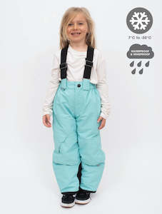 Snowrider Convertible Ski Overalls - Aqua Sky