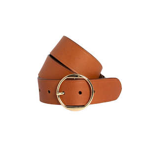 Ella Leather Belt Tobacco Tan